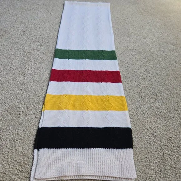 Pendleton Hudson's Bay Stripe Knit Scarf Merino Wool - Picture 2 of 10